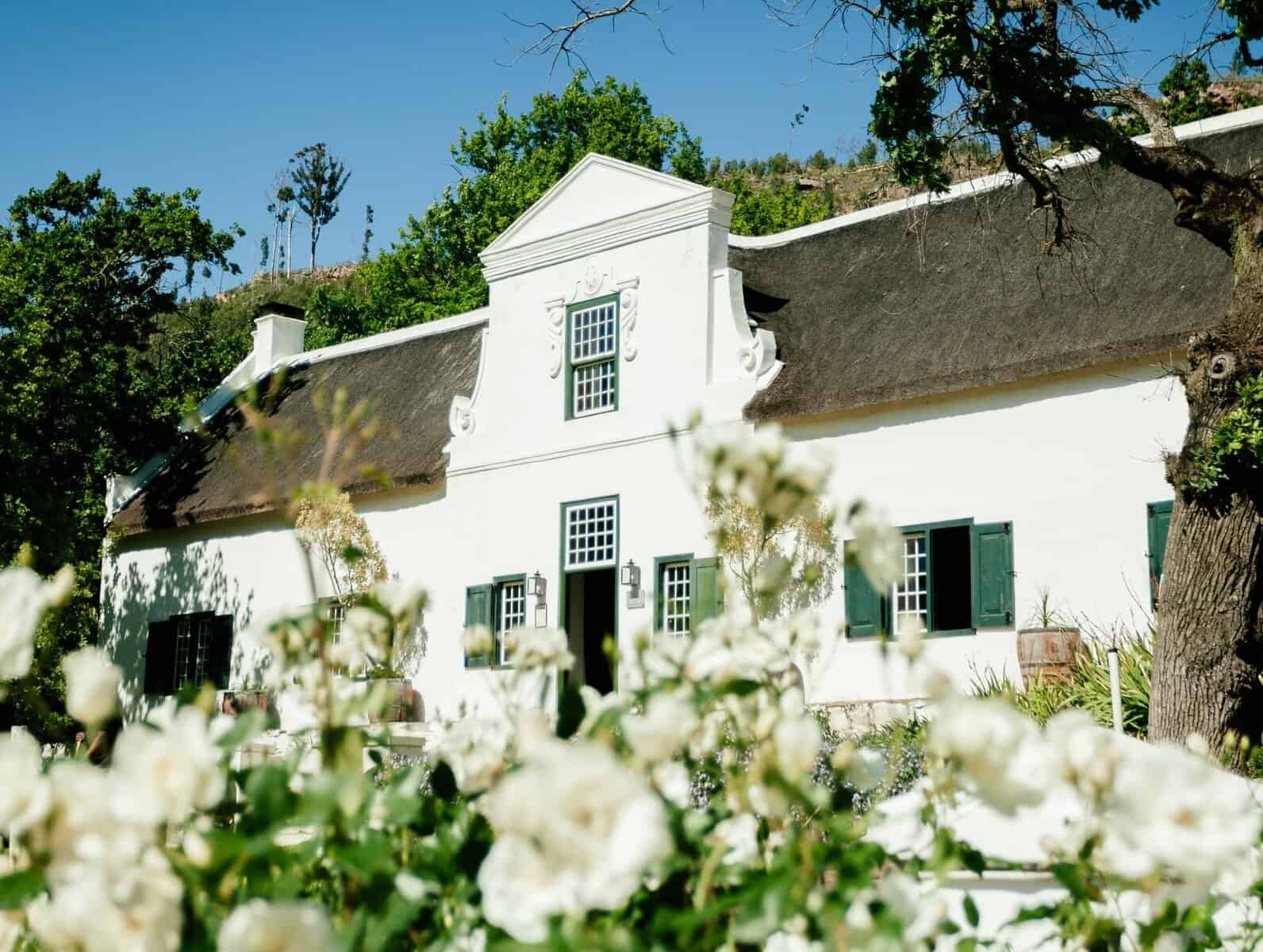 The manor house at Rickety Bridge in Franschhoek.  Photo credit: Visit Winelands