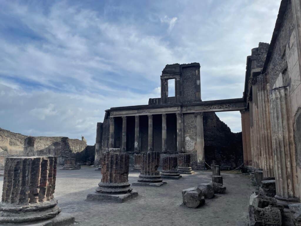 Ruins in Pompeii.