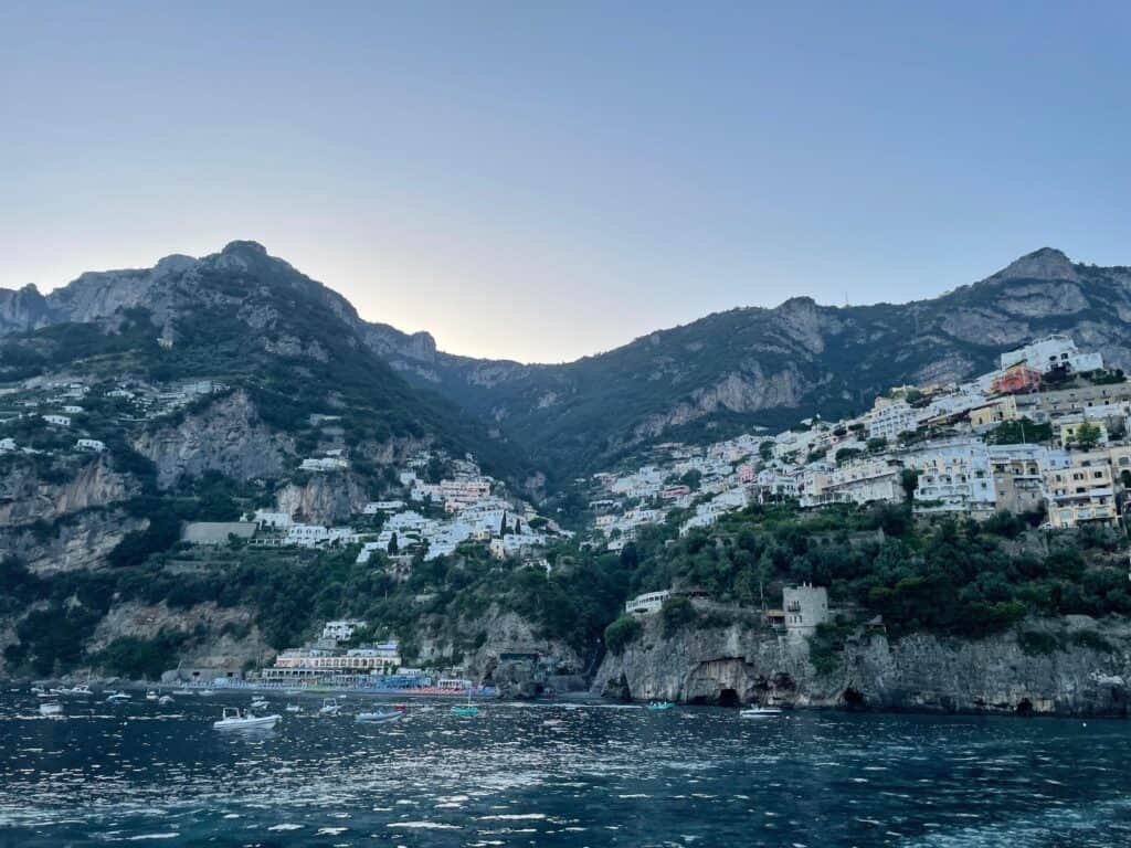 Arrival in Positano, a stunning coastal town in Italy.