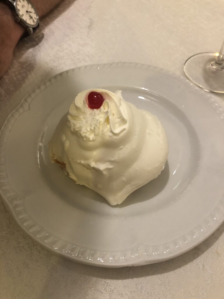 Lemon cake at Ristorante Zi'Ntonio in Sorrento.