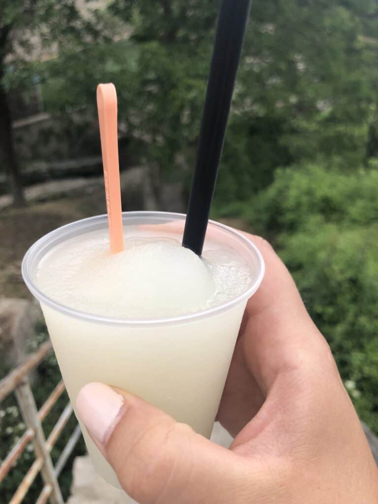 A granita at the Lemon Point at Agerola, at the start (or end) of the Path of the Gods Hike.