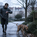 sortir son chien 1 fois par jour homme pressé parc