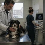 veterinaire landerneau examinant chien