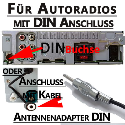 DIN Buchse Autoradio Adapter für CAN-B, Navi, Multimedia, Stereolösung.