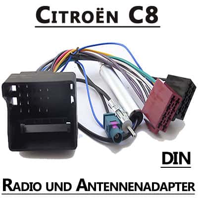 CAN-B Autoradio Adapter für Citroën C8, Radio- und Antennenadapter.