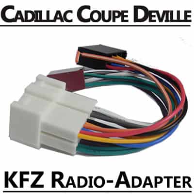 Farbroutierter Autoradio Adapter mit CAN-B Cand-B Verbindung für Cadillac Coupe Deville.