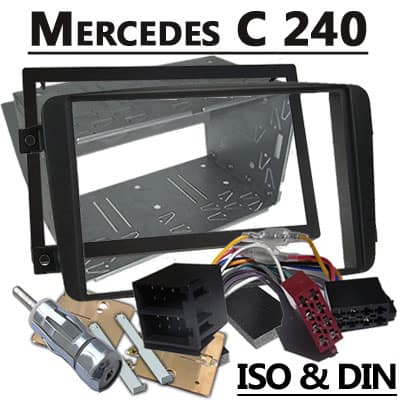 Mercedes C 240 Autoradio Adapter mit CAN-B Schnittstelle für einfache Fahrzeugintegration, kompatibel mit ISO & DIN.
