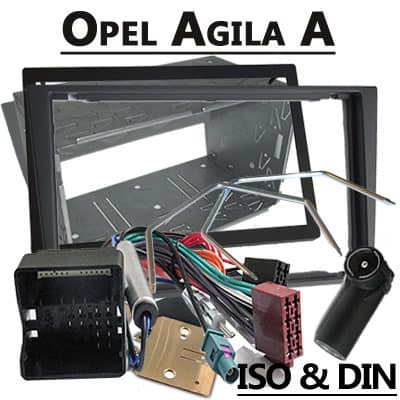 Fahrzeug-Adapter für Opel Agila A, inklusive Kabel und Stecker, kompatibel mit CAN-Bus-Systemen.