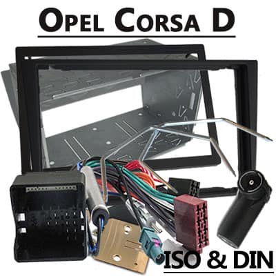 Halterung für Opel Corsa D Autoradio, CAN-B kompatibel, inklusive Adapter und Kabel.