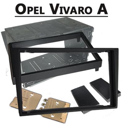 Rahmen für Autoradio, kompatibel mit Opel Vivaro A, CAN-B, Einbauzubehör.