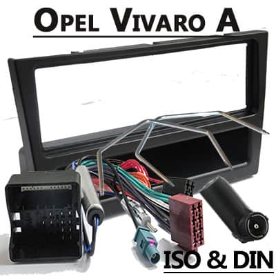 Kfz Autoradio Adapter für Opel Vivaro A, CAN-B Effekt, ISO & DIN kompatibel.