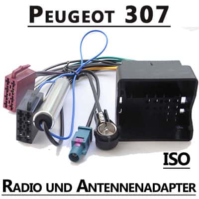 Autoradio Adapter für Peugeot 307, CAN-B, Radio, Antennenadapter.