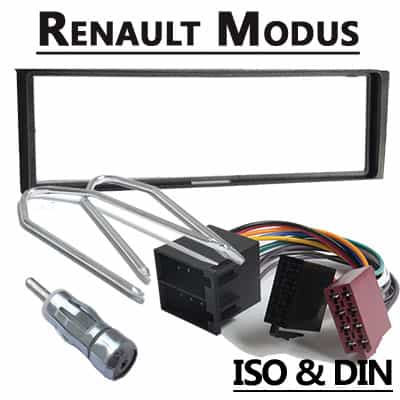 Auto Radio Adapter mit CAN-B, ISO & DIN Anschluss für Renault Modus.