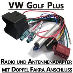 Hochwertiger VW Golf Plus Autoradio Adapter mit CAN-B Bus Schnittstelle.