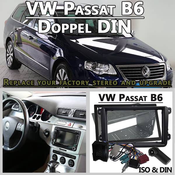 VW Passat B6 Doppel DIN Autoradio Adapter, CAN-B, Schalteinheit.