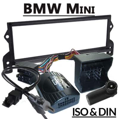 Autoradio Adapter BMW Mini mit CAN-B, ISO & DIN – einfache Integration.