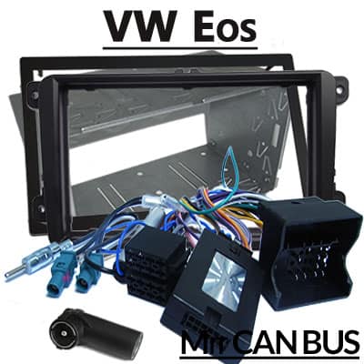 VW Eos Autoradio Adapter mit CAN-Bus Schnittstelle, Einbaukit für einfache Installation.