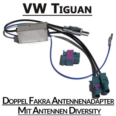 Doppel FAKRA Antennenadapter für VW Tiguan, CAN-B kompatibel.