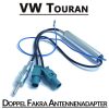 Hochwertiger VW Touran Doppel Fakra Antennenadapter für Autoradios.
