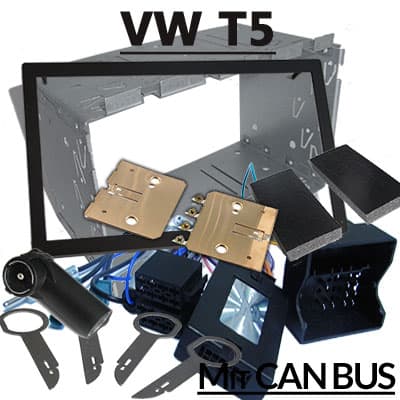 Passender Autoradio Adapter mit CAN-Bus für VW T5, einfache Installation, hochwertige Qualität.