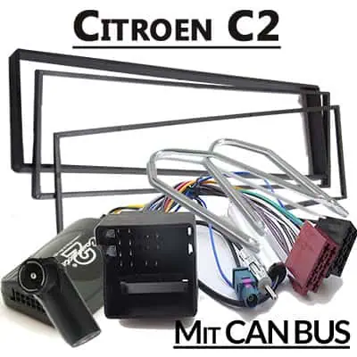 Hochwertiger Autoradio Adapter für Citroen C2 mit CAN-Bus Technologie.