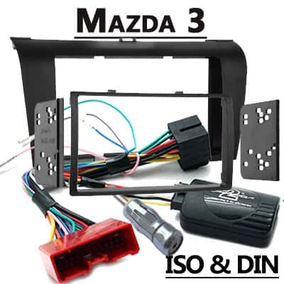 CAN-B Autoradio Adapter Mazda 3, ISO & DIN, einfache Fahrzeugelektronik, Plug and Play Modul.