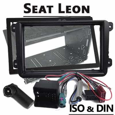 Flexible Autoradio Adapter für Seat Leon mit CAN-B & ISO, einfache Installation.