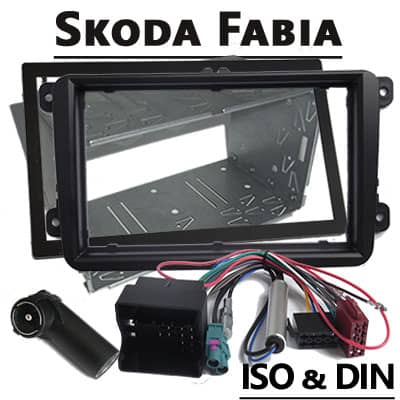 Fahrzeugradioadapter für Skoda Fabia mit CAN-B Technologie, ISO & DIN Standards.