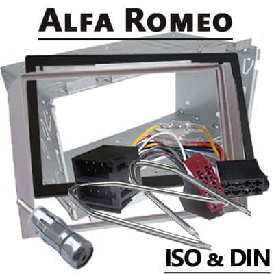 Autoradio Adapter mit CAN-B für Alfa Romeo, ISO & DIN kompatibel.