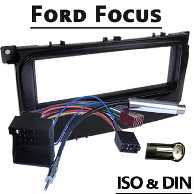 CAN-B Autoradio Adapter für Ford Focus, ISO & DIN, einfache Installation, hochwertiges Kabelset.