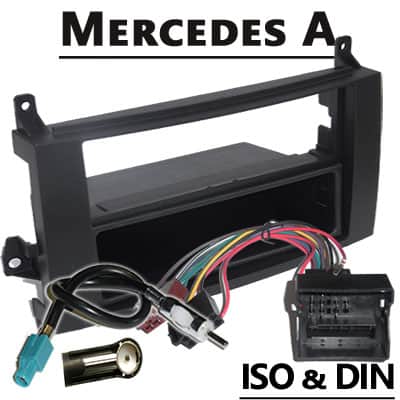 Kfz Autoradio Adapter mit CAN-B Anschluss für Mercedes-Benz, ISO & DIN kompatibel.