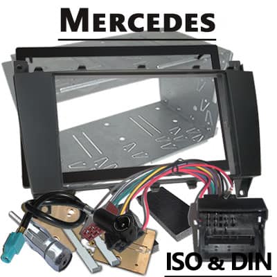 CAN-B Autoradio Adapter für Mercedes, Einbau & Anschluss, kompatibel ISO & DIN.