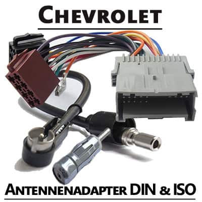 Hochwertiger Chevrolet Antennenadapter DIN ISO für Autoradio, CAN-B kompatibel.