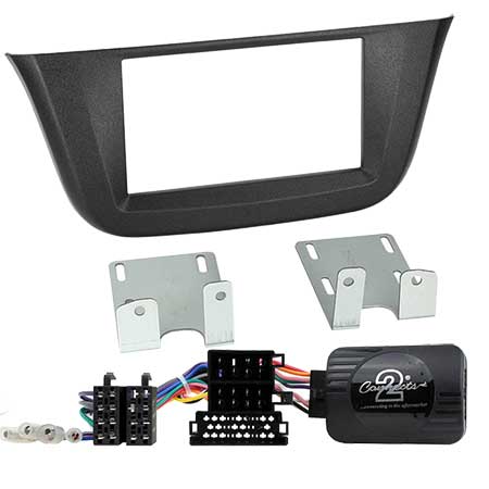 Radioeinbaurahmen mit Lenkradfernbedienungsadapter für Iveco Daily 2014-2021.