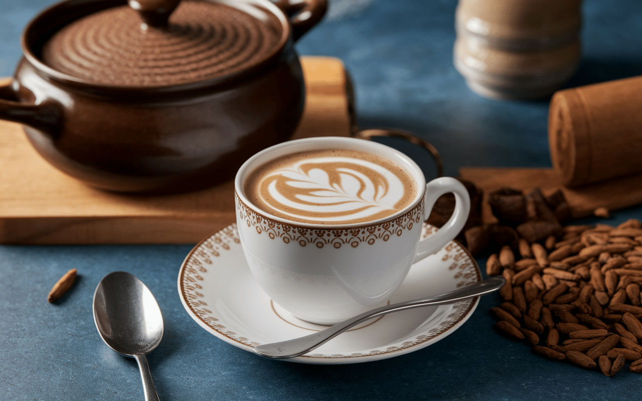 Préparation cosy chai latte