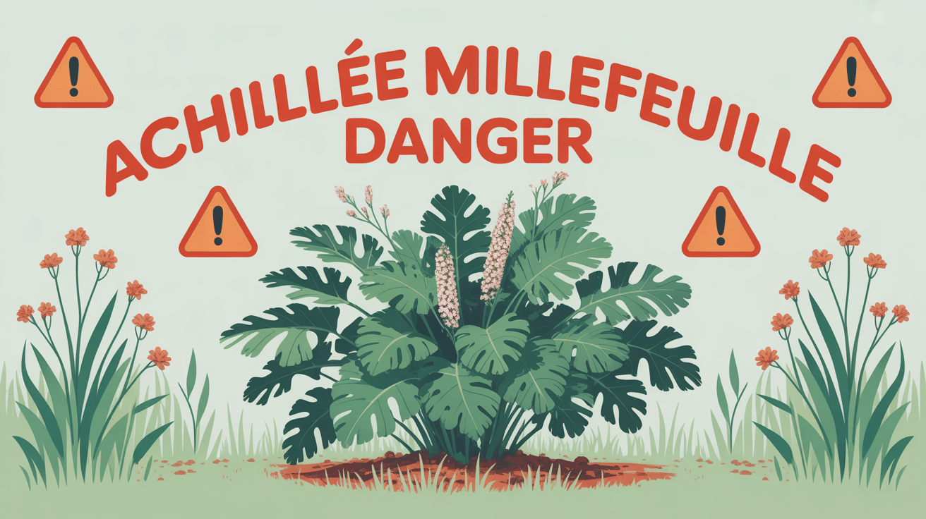 Illustration achillée millefeuille avec alertes rouges