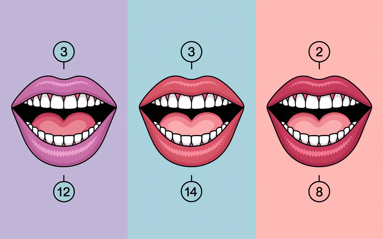 Diagramme comparatif numérotation dents