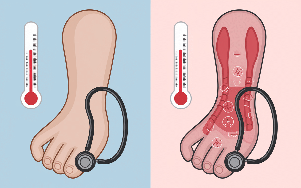 Infographie genou normal et affecté