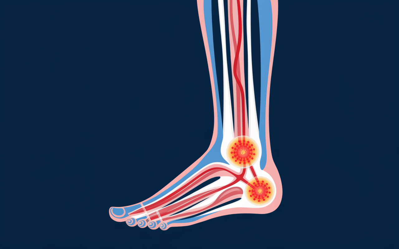 Schéma trajet nerf sural