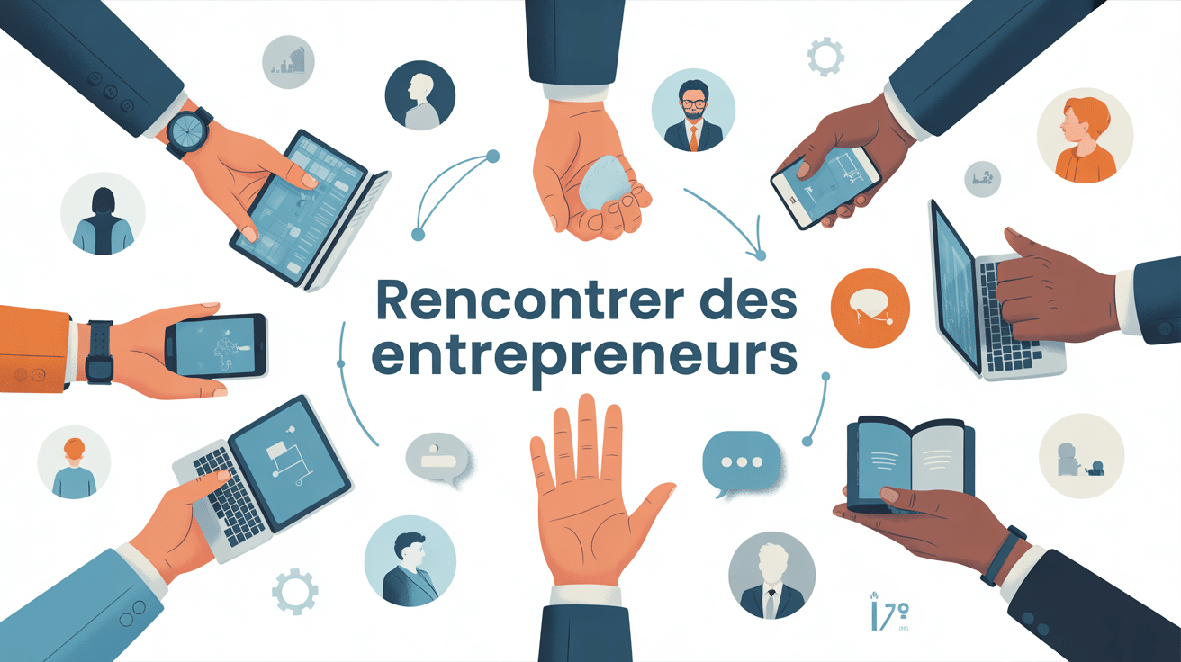 Comment rencontrer des entrepreneurs illustration moderne réseau