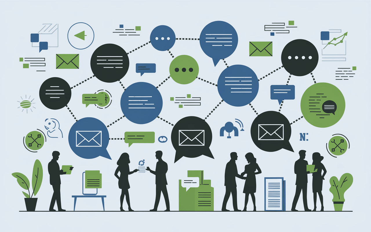 Visuel de la communication interne au sein de l'entreprise