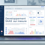 Interface application cloud développement SaaS sur mesure ordinateur