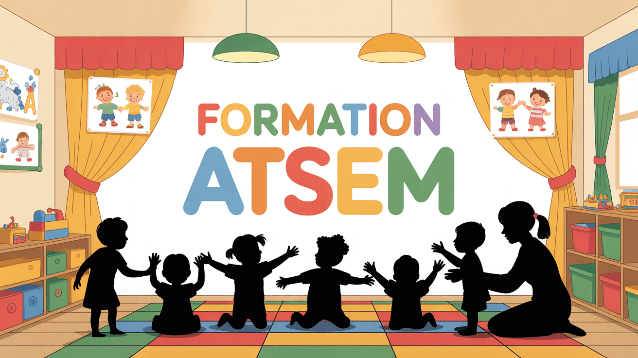 Formation ATSEM illustration salle classe maternelle