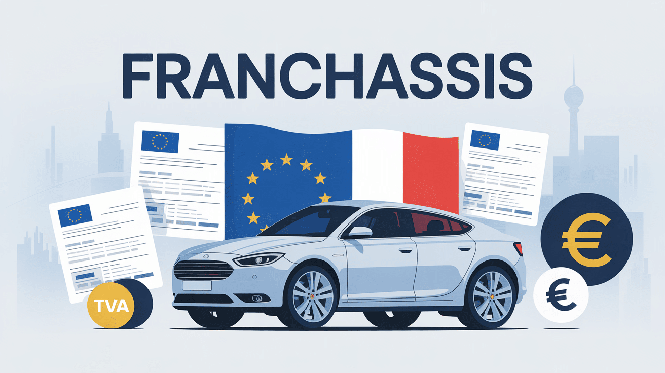 franchassis illustration voiture tva drapeaux europe