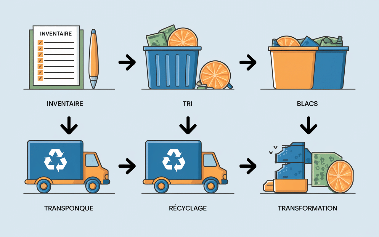 Diagramme étapes mise au rebut efficace