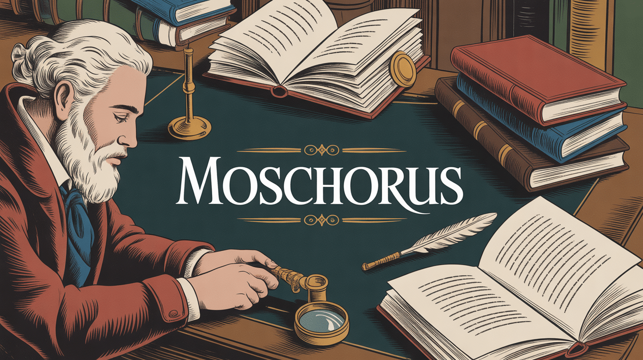 Illustration moschorus parchemin stylisé et ambiance académique