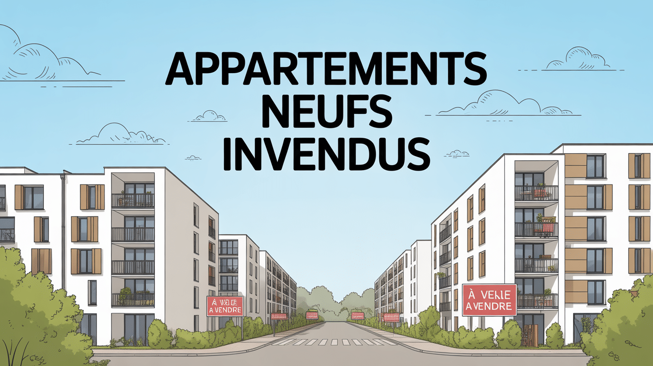 Vue aerienne d'un appartement invendu programme neuf