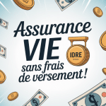 assurance vie sans frais de versement tirelire dorée pièces billets