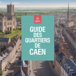 vue aerienne caen quartier centre historique