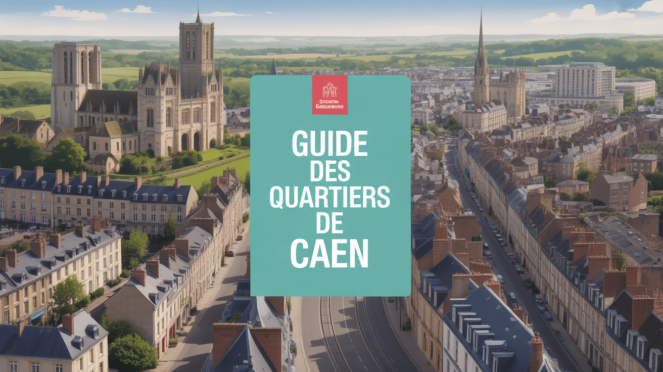 vue aerienne caen quartier centre historique